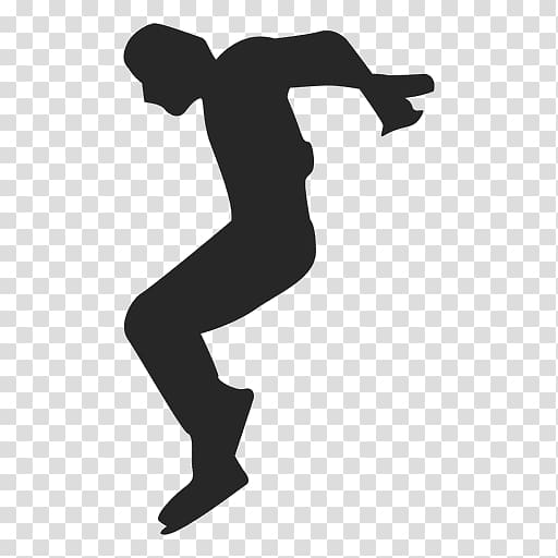 Jumping Silhouette Parkour, jumping transparent background PNG clipart