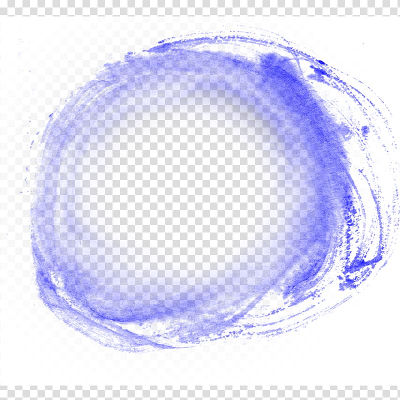Ink brush, Ink blue circle decoration transparent background PNG clipart