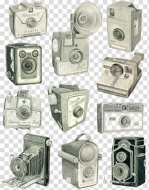 Glasgow Drawing Camera Illustration, camera transparent background PNG clipart