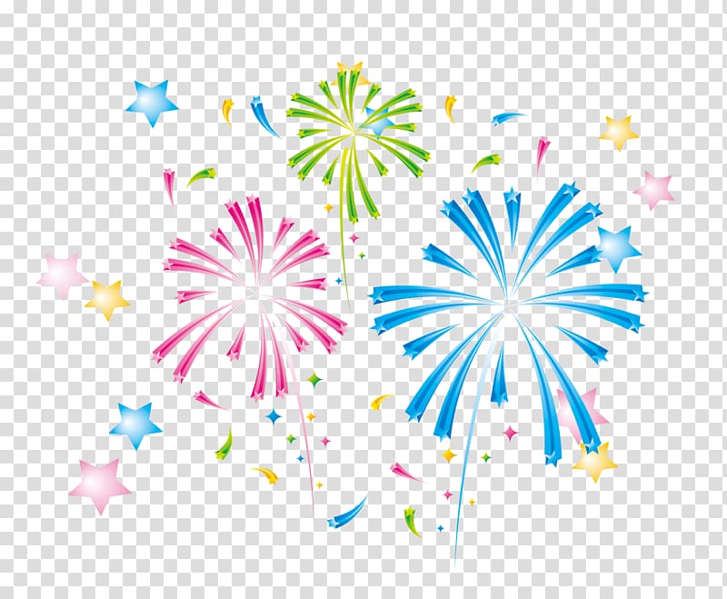 multicolored fireworks illustration, Fireworks Cartoon RGB color model, Colorful fireworks stars transparent background PNG clipart