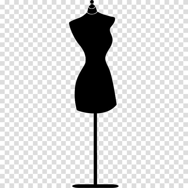 black dress form illustration, Little black dress Dress form Clothing Mannequin, dress transparent background PNG clipart