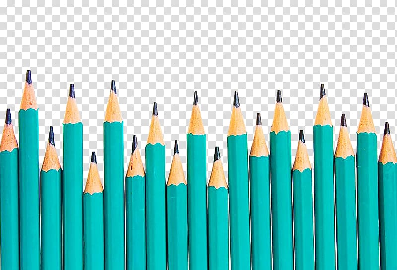 Paper Pen Lead painting, Watercolor style pencil row of pens page decoration transparent background PNG clipart