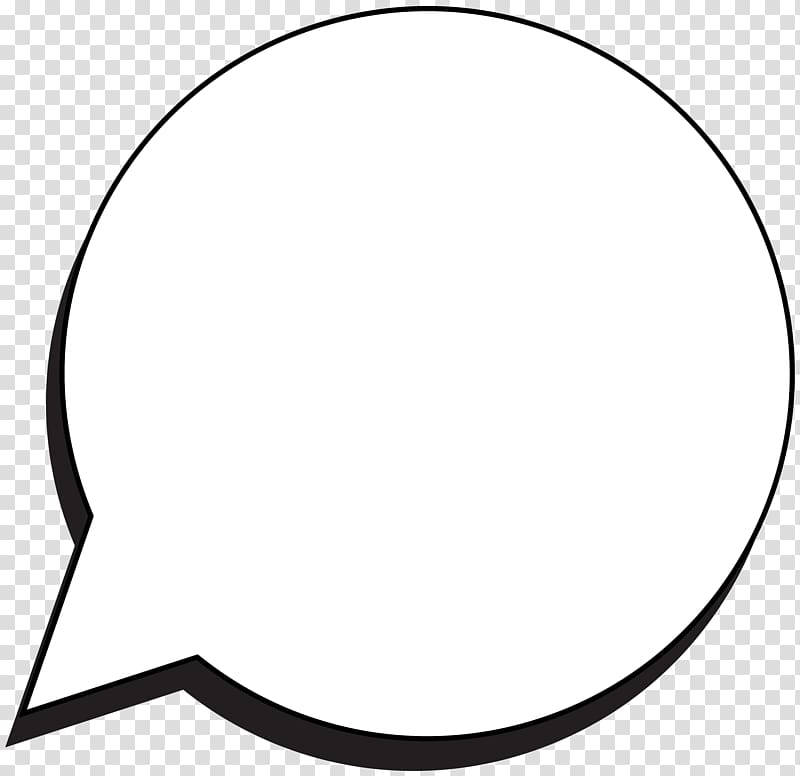 white conversation box, Circle Black and white Area Angle Point, Comic Bubble Speech transparent background PNG clipart