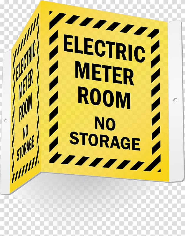 Electrical room Electricity Label Sign, electric meter transparent background PNG clipart