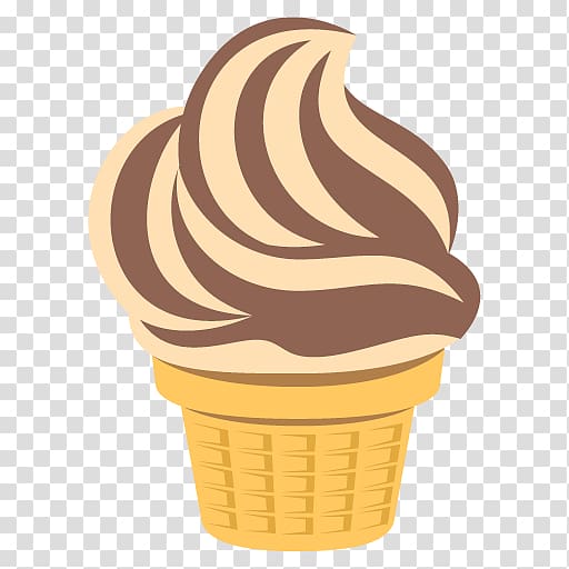 Ice Cream Cones Emoji Soft serve, soft transparent background PNG clipart