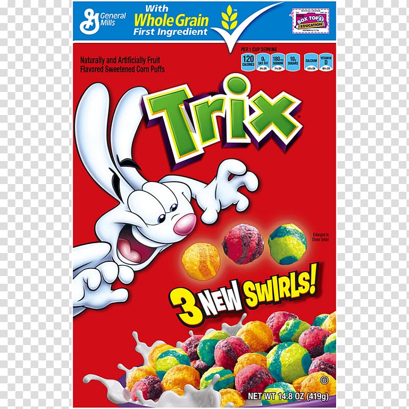 Breakfast cereal Trix Cocoa Puffs Lucky Charms Cookie Crisp, Cereal box transparent background PNG clipart