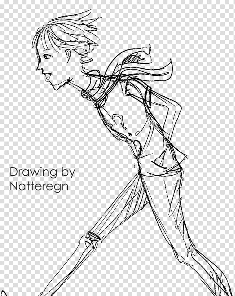 Line art Figure drawing Cartoon Sketch, thin boy transparent background PNG clipart