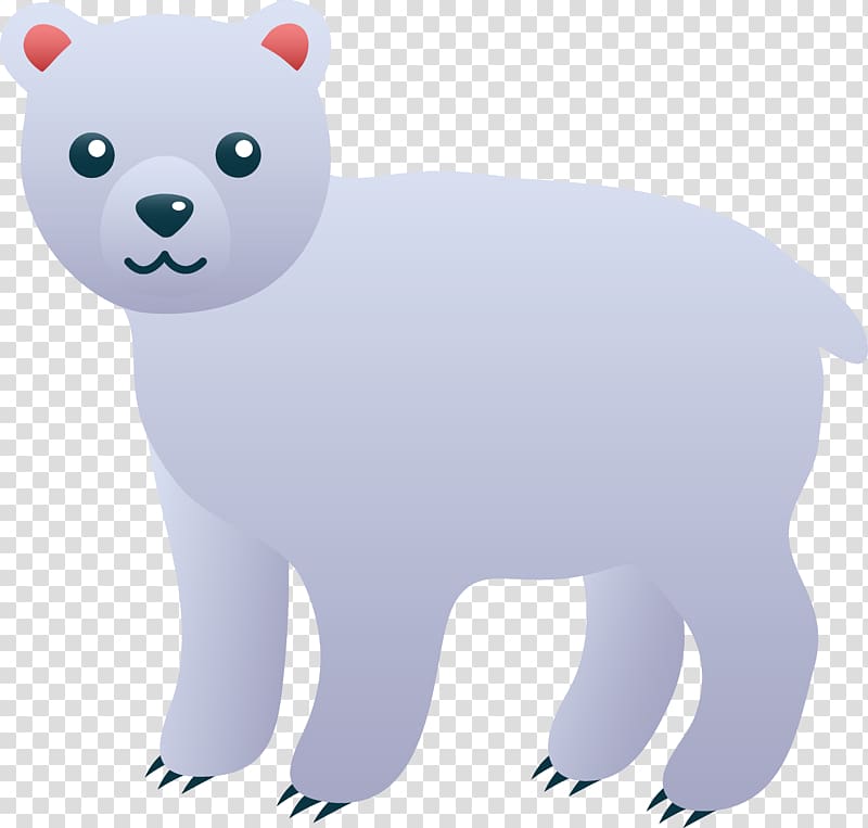 Polar bear American black bear , Cute Cartoon Polar Bear transparent background PNG clipart