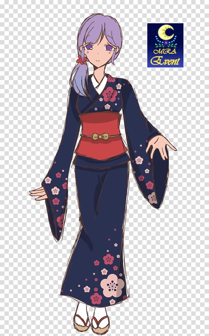 Robe Kimono Costume design Mangaka Character, Anime transparent background PNG clipart