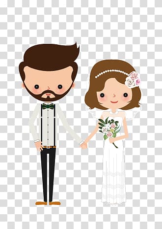 bride and groom transparent background PNG clipart