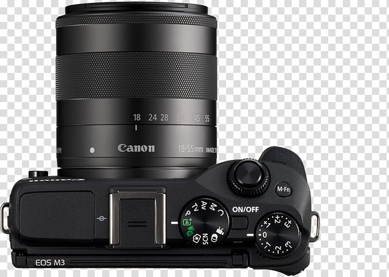 Canon EOS M3 Canon EF-M 18–55mm lens Mirrorless interchangeable-lens camera Canon EOS M100, canon g7x microphone transparent background PNG clipart