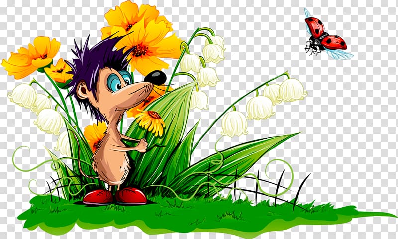 , Cartoon grass mouse transparent background PNG clipart