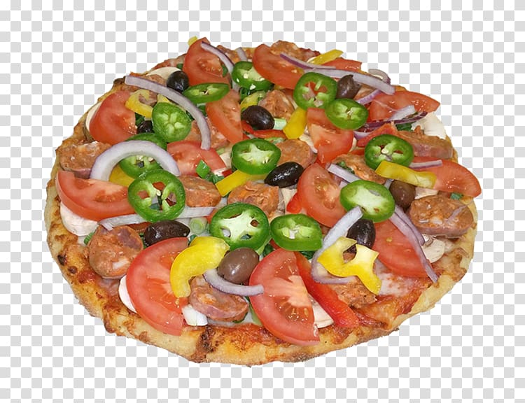 California-style pizza Sicilian pizza Bruschetta Hector's Pizza, delicious pizza transparent background PNG clipart