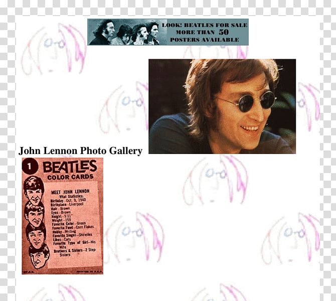 Something Love The Beatles Pin Lead, Murder Of John Lennon transparent background PNG clipart