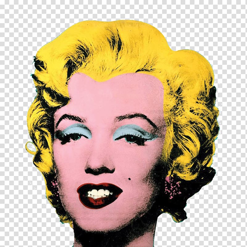 Marilyn Monroe painting, Gold Marilyn Monroe The Andy Warhol Museum Campbell\'s Soup Cans Screen printing, Pope Marilyn Monroe transparent background PNG clipart