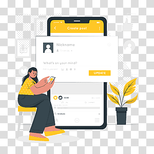 illustration, Status update, information, profile, update, post, user, influencer, social media transparent background PNG clipart thumbnail