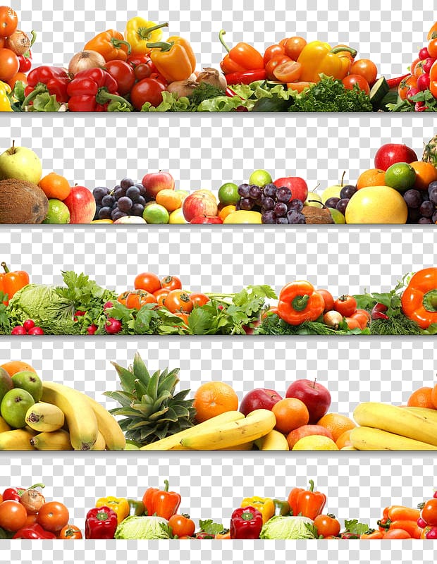 assorted fruits and vegetables collage, Fruit Vegetable Nutrition, vegetables transparent background PNG clipart