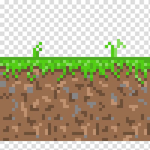 pixelated illustration of ground with grass, Pixel art Game Sprite, 8 BIT transparent background PNG clipart
