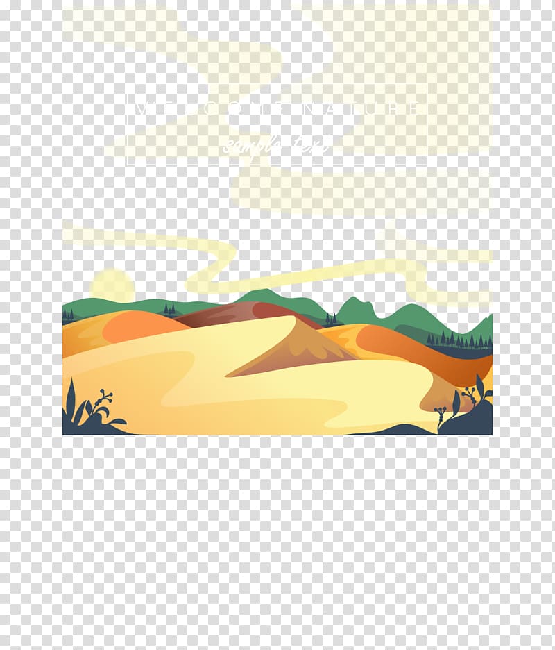 brown background with text overlay, Desert Illustration, desert transparent background PNG clipart