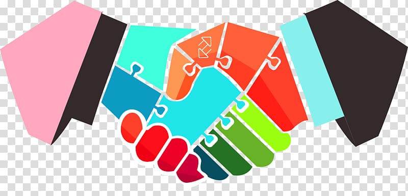 Business handshake png badge sticker