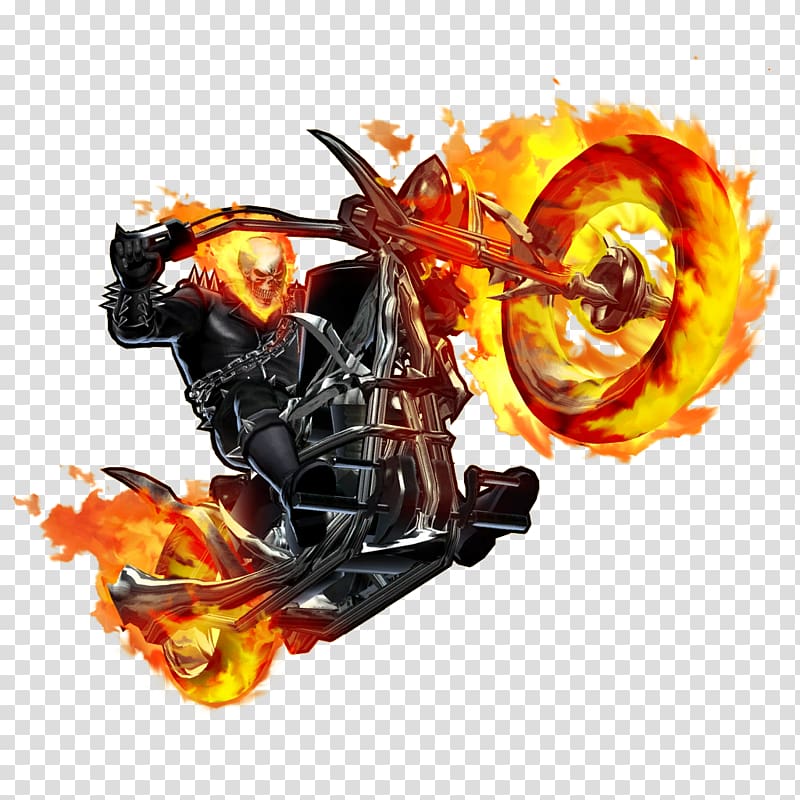 Ghost Rider illustration, Marvel Heroes 2016 Ghost Rider Black Panther Johnny Blaze Clint Barton, Ghost Rider Bike File transparent background PNG clipart