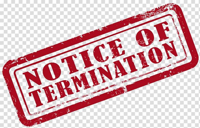 Red White Logo Wrongful dismissal, termination notice transparent background PNG clipart