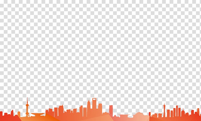 Orange Silhouette Pattern, Orange City Silhouette transparent background PNG clipart