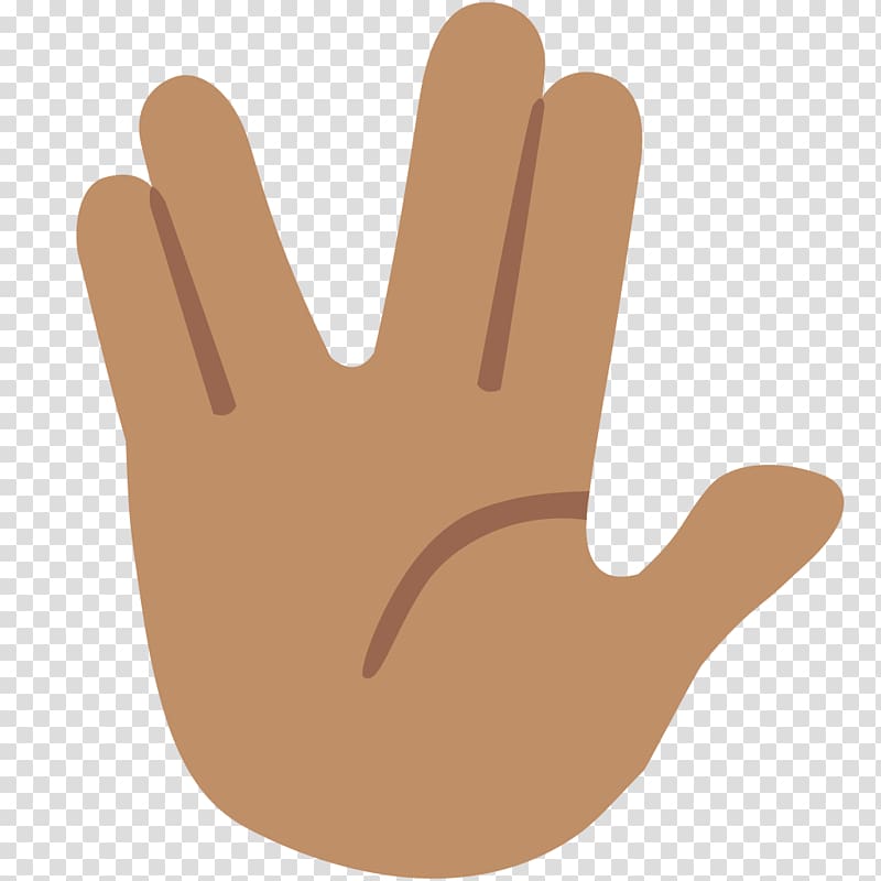 Vulcan salute Spock Emoji Star Trek, Emoji transparent background PNG clipart