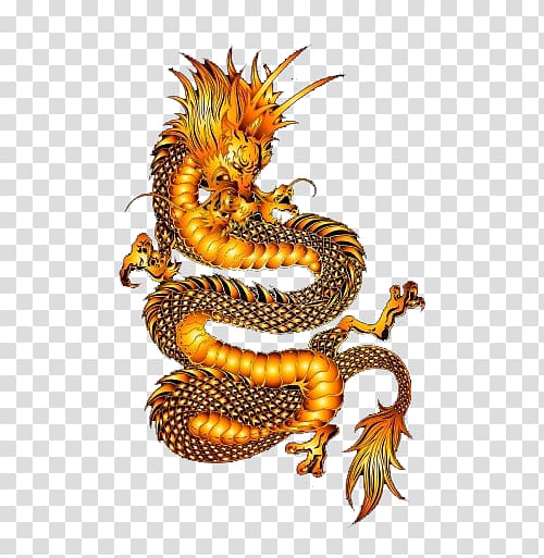 , Yellow cool dragon transparent background PNG clipart