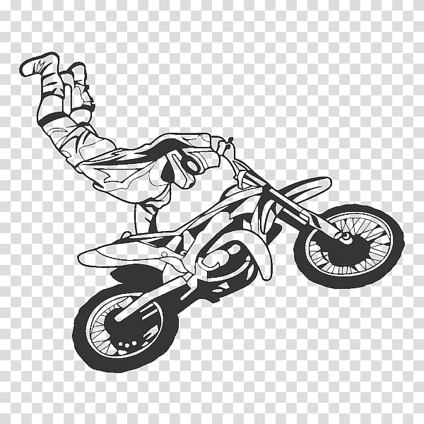 Bicycle Wheels Freestyle motocross Motorcycle Sticker, motocross transparent background PNG clipart