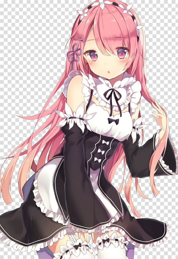 Re:Zero − Starting Life in Another World R.E.M. Long hair Anime, hair transparent background PNG clipart