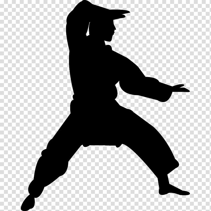 Chinese martial arts Karate Silhouette Kata, karate transparent background PNG clipart