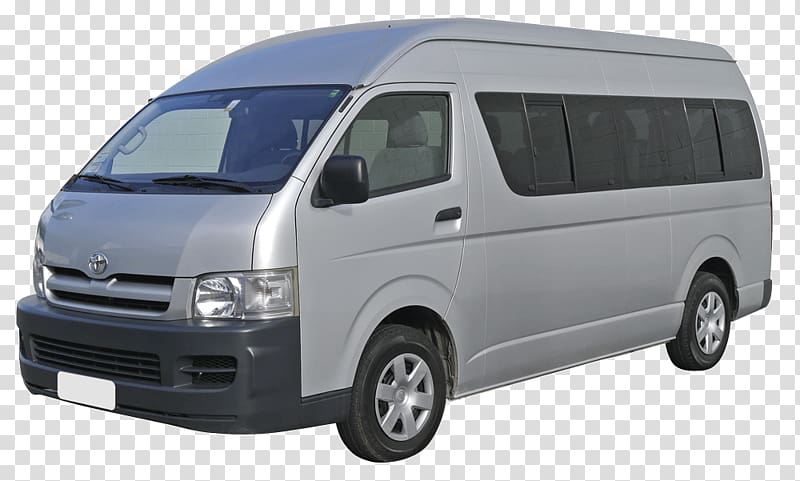 gray Toyota van, Minibus Taxi Car Van, Bus transparent background PNG clipart