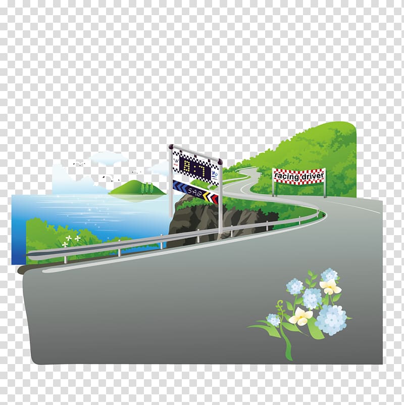 Illustration, Racing road transparent background PNG clipart