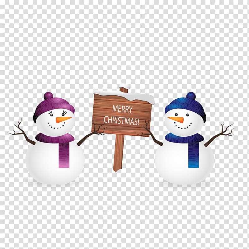 Snowman Christmas Synthetic dreads, Christmas snowman with wooden sign transparent background PNG clipart