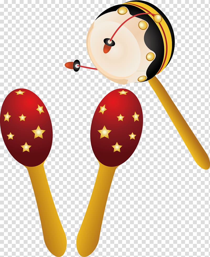 Maraca Musical instrument , Swing drum material transparent background PNG clipart