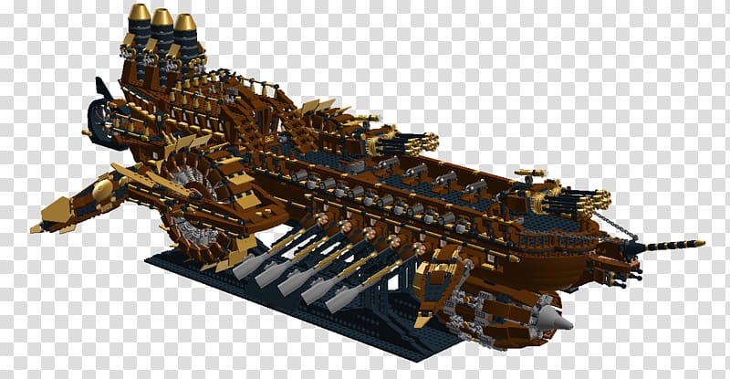 Steampunk LEGO Science Fiction, steampunk ship transparent background PNG clipart