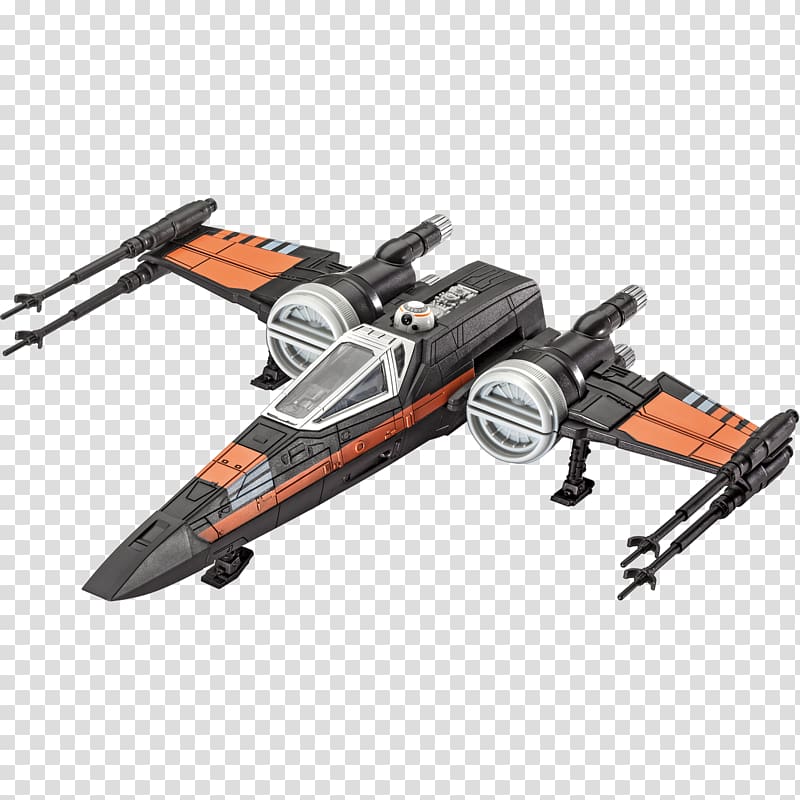 Poe Dameron X-wing Starfighter Star Wars Plastic model Revell, x wing transparent background PNG clipart