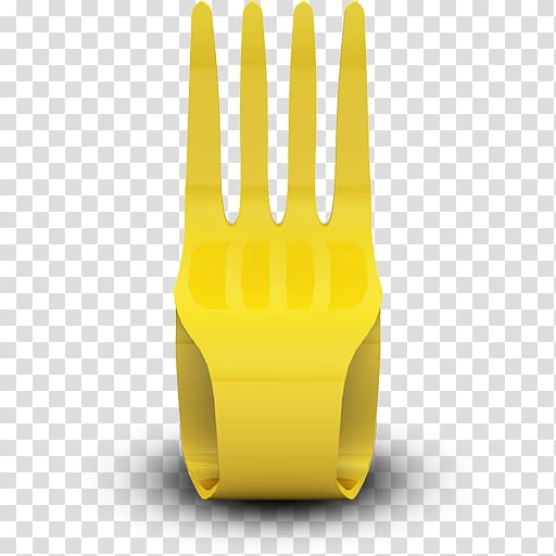 gold fork illustration, safety glove yellow, Fork Seat transparent background PNG clipart