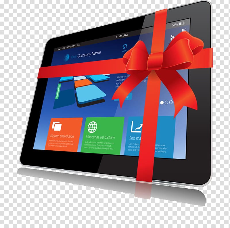 Tablet computer Gift Mobile device, tablet transparent background PNG clipart