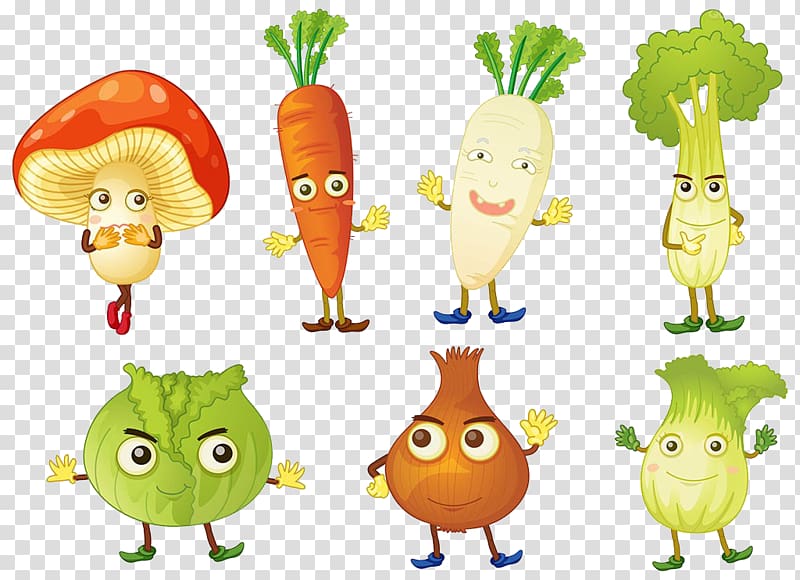 illustration Illustration, Lovely vegetables transparent background PNG clipart