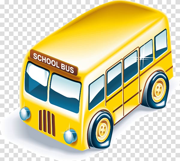 School Education Icon, yellow bus transparent background PNG clipart