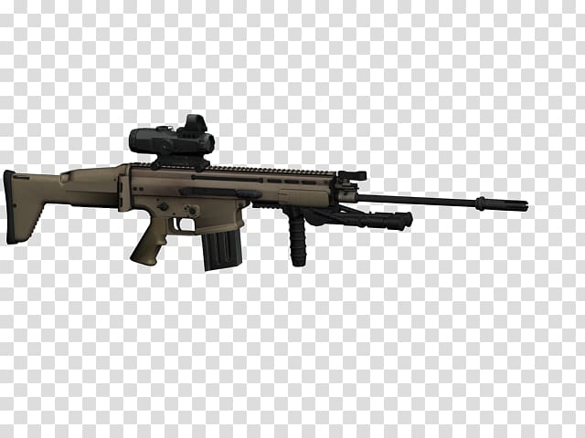 Assault rifle FN SCAR Firearm Sniper rifle Weapon, assault rifle transparent background PNG clipart