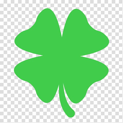 Four-leaf clover Emoji Symbol Luck, Emoji transparent background PNG clipart