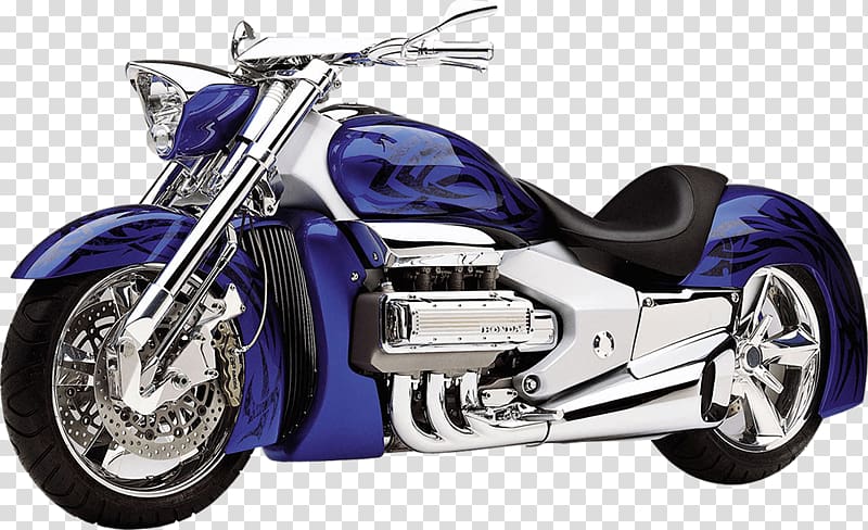 2018 Honda Accord Car Exhaust system Honda Valkyrie Rune, Blue Motorcycle transparent background PNG clipart
