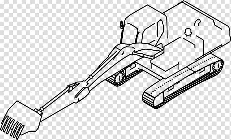 Line art Excavator , excavator transparent background PNG clipart