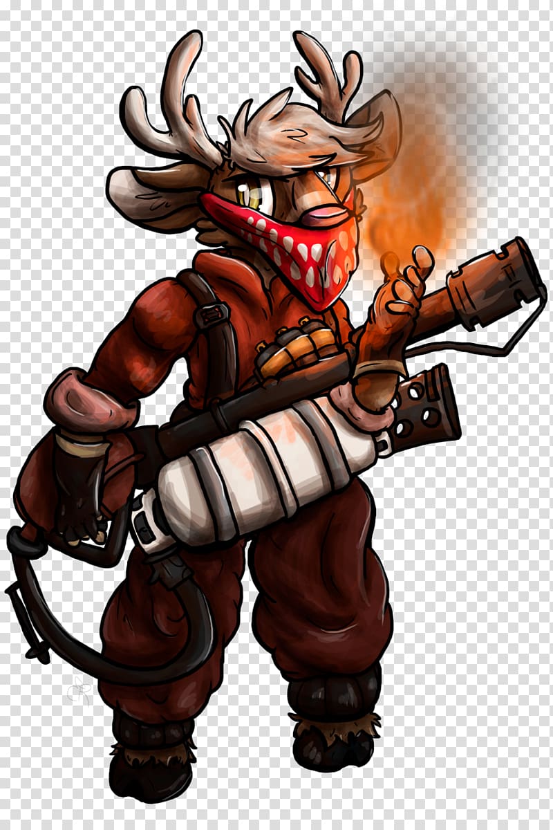 Reindeer Cartoon Weapon Mercenary, Reindeer transparent background PNG clipart