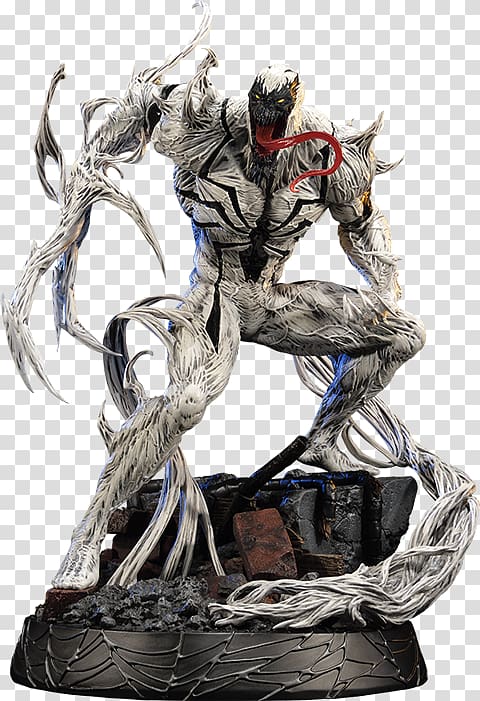 Anti-Venom Eddie Brock Spider-Man Sideshow Collectibles, Venom marvel transparent background PNG clipart