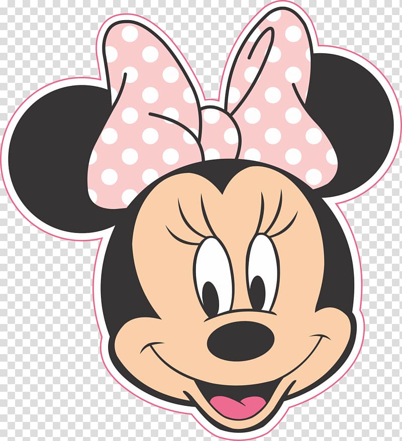 Mickey Mouse Outline Svg - Pink Minnie Mouse Face, HD Png Download ,  Transparent Png Image - PNGitem