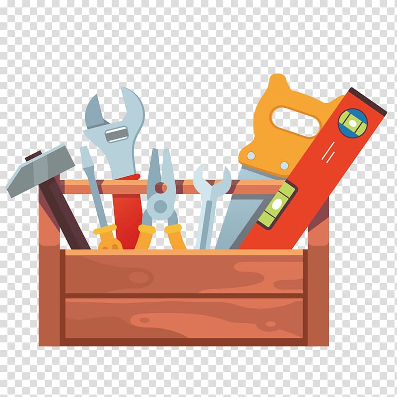 assorted hand tool illustration, Toolbox Hand tool, toolbox transparent background PNG clipart